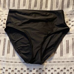 Black high waisted swim bottoms